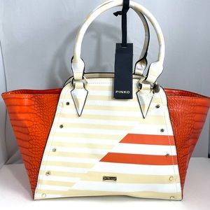 GORGEOUS PINKO orange multi TOTE BAG